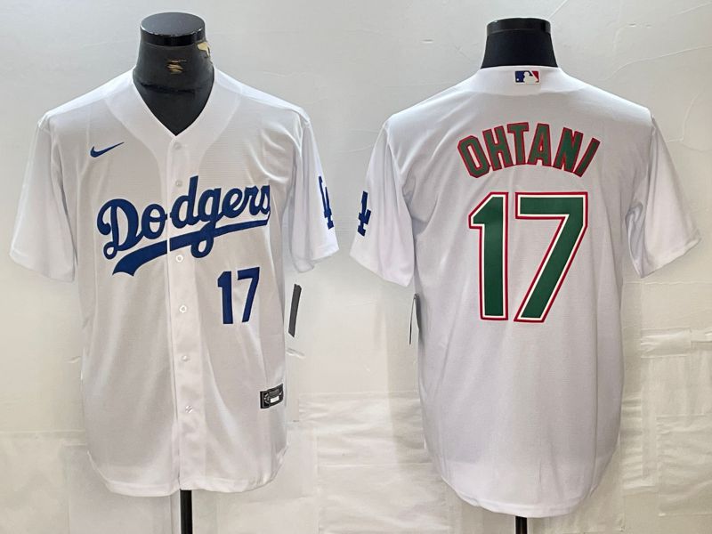 Men Los Angeles Dodgers #17 Ohtani White Nike Game MLB Jersey style 18